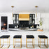 Modern Gold Pendant Lighting for Kitchen Island Globe Milky Glass 8 Inch